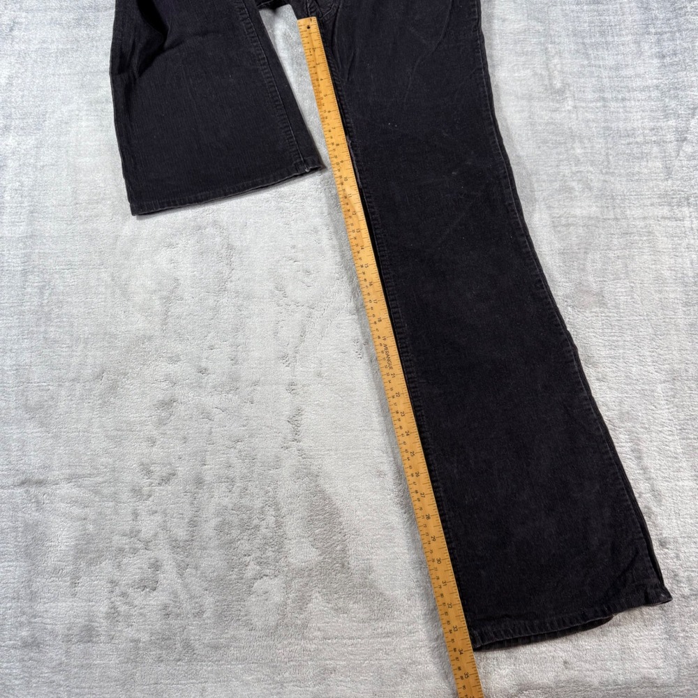 Levis Pants Women 28x34 Black 517 Corduroy Flare Bootcut Vintage 70s Western - Picture 9 of 13